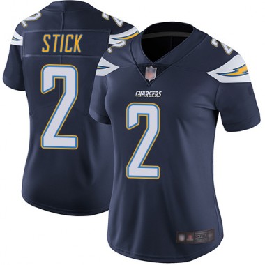 Los Angeles Chargers NFL Football Easton Stick Navy Blue Jersey Women Limited #2 Home Vapor Untouchable